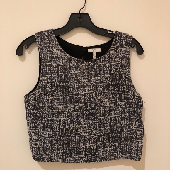 JOIE blue tweed crop top (matching set) - Picture 3 of 8